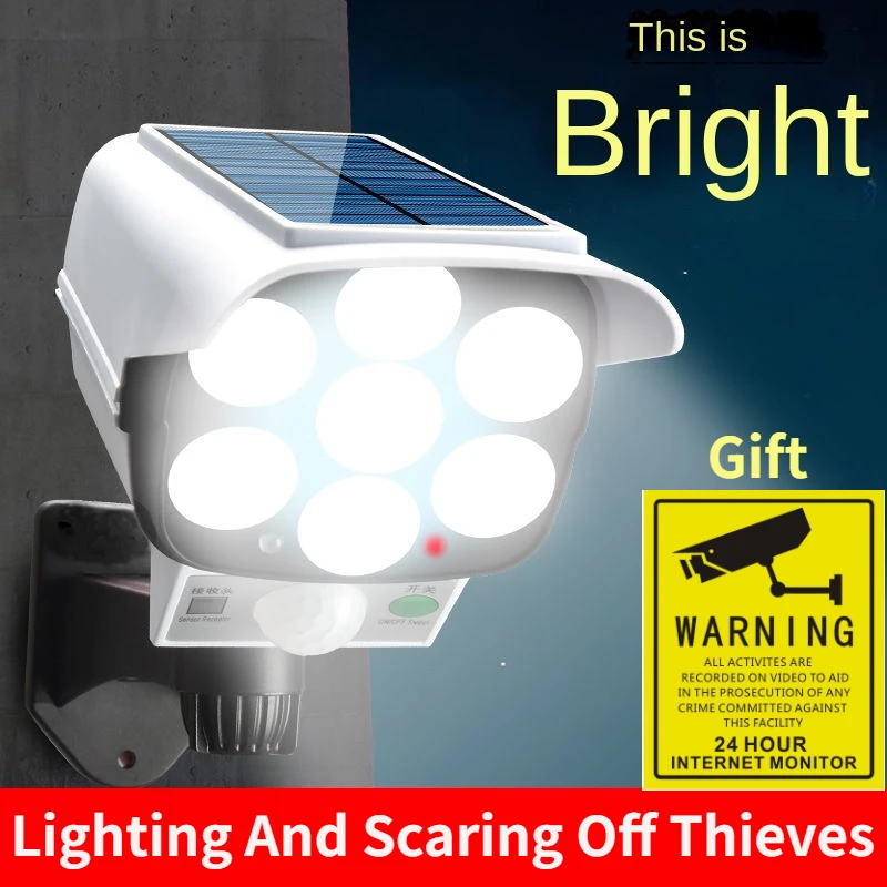 Home Security Monitor - Outdoor Solar Light Motion Sensor Security