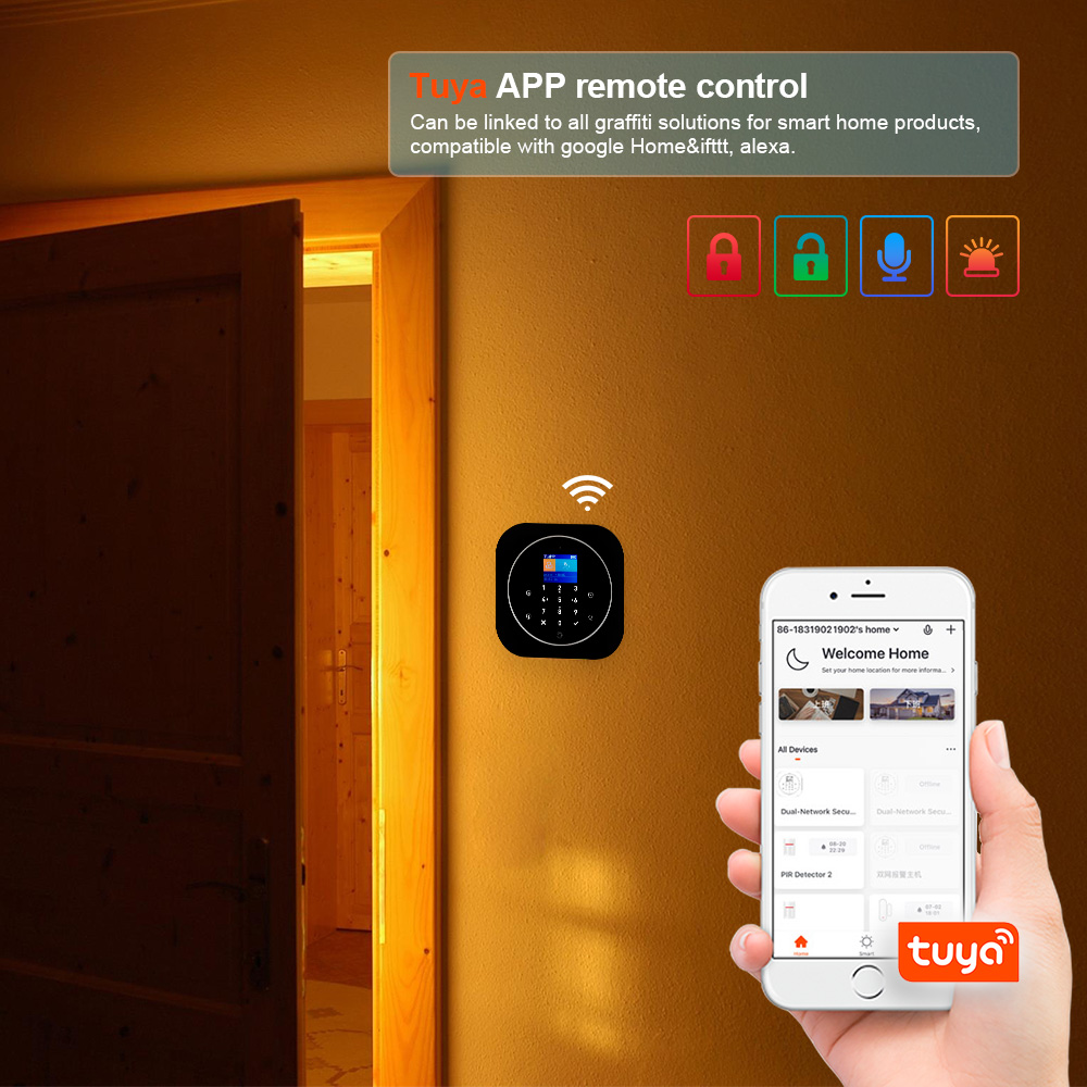 KERUI G12 2G Wifi Wireless Hom - Home Security Diy 评论和价格