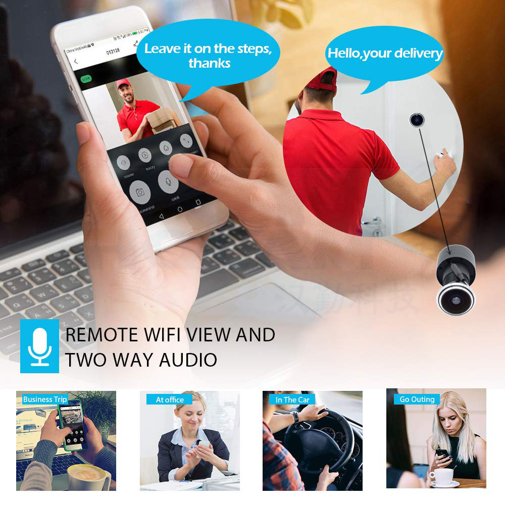 5MP Door Eye IP POE Camera Min - Home Security Diy 评论和价格
