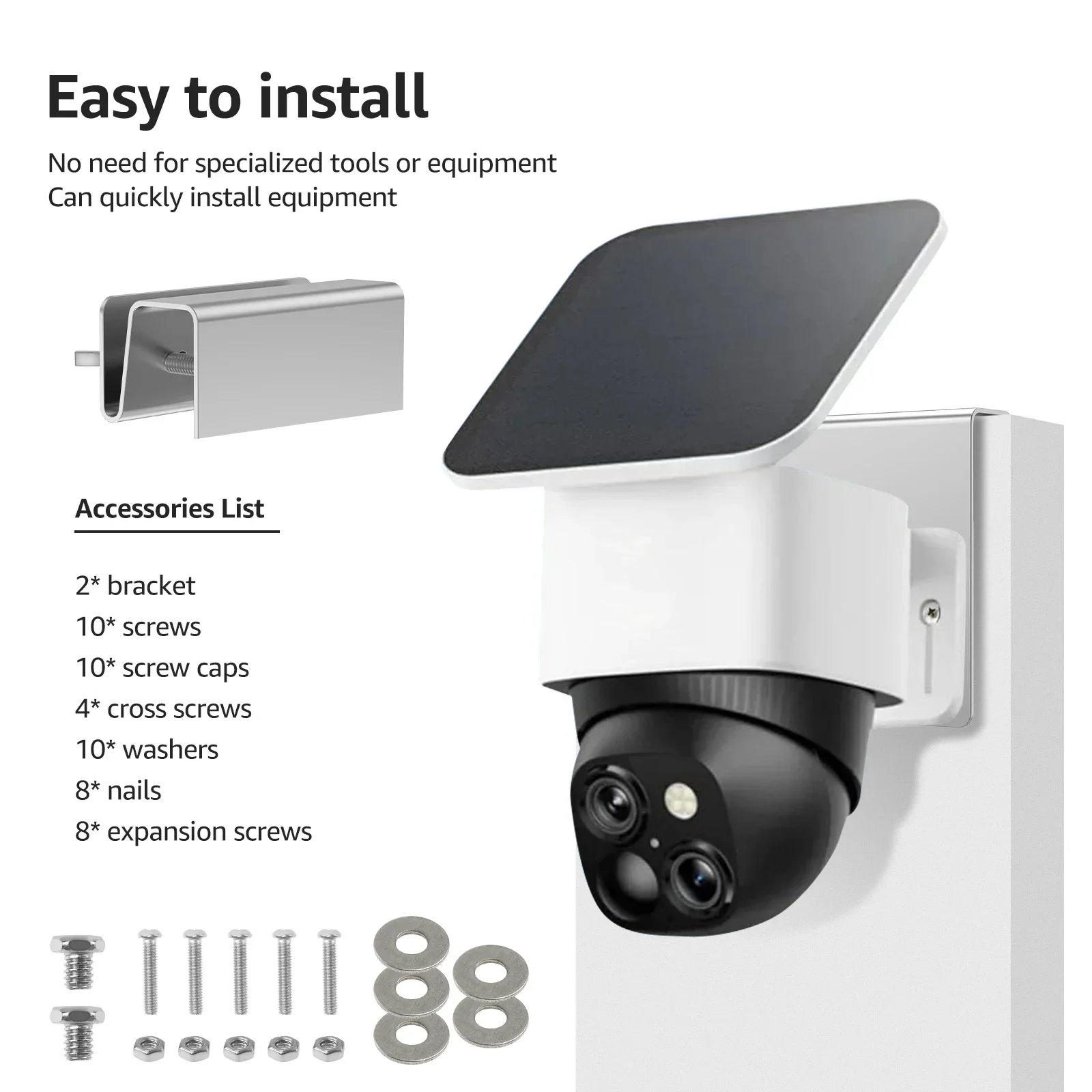 2Pcs Wall Mount Gutter Bracket - Home Security Eufy 评论和价格