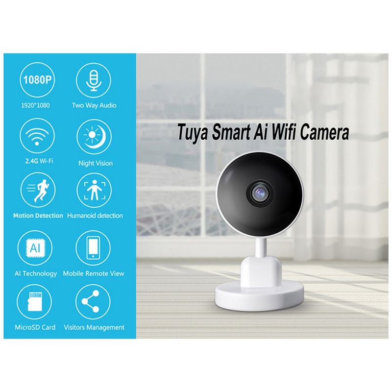 Essential Indoor Wifi Tuya Cam - Home Security Monitor 评论和价格
