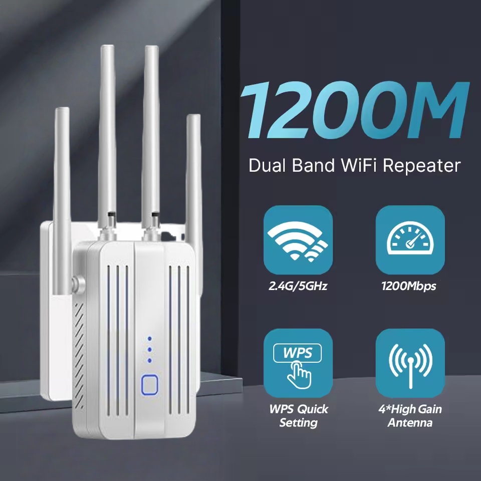 WiFi Repeater 1200Mbps Dual Ba - Home Security And Internet 评论和价格