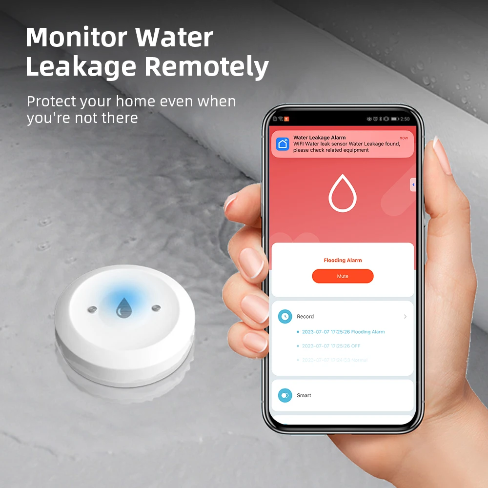 Zigbee3.0 Smart Water Leak Sen - Home Security Monitor 评论和价格