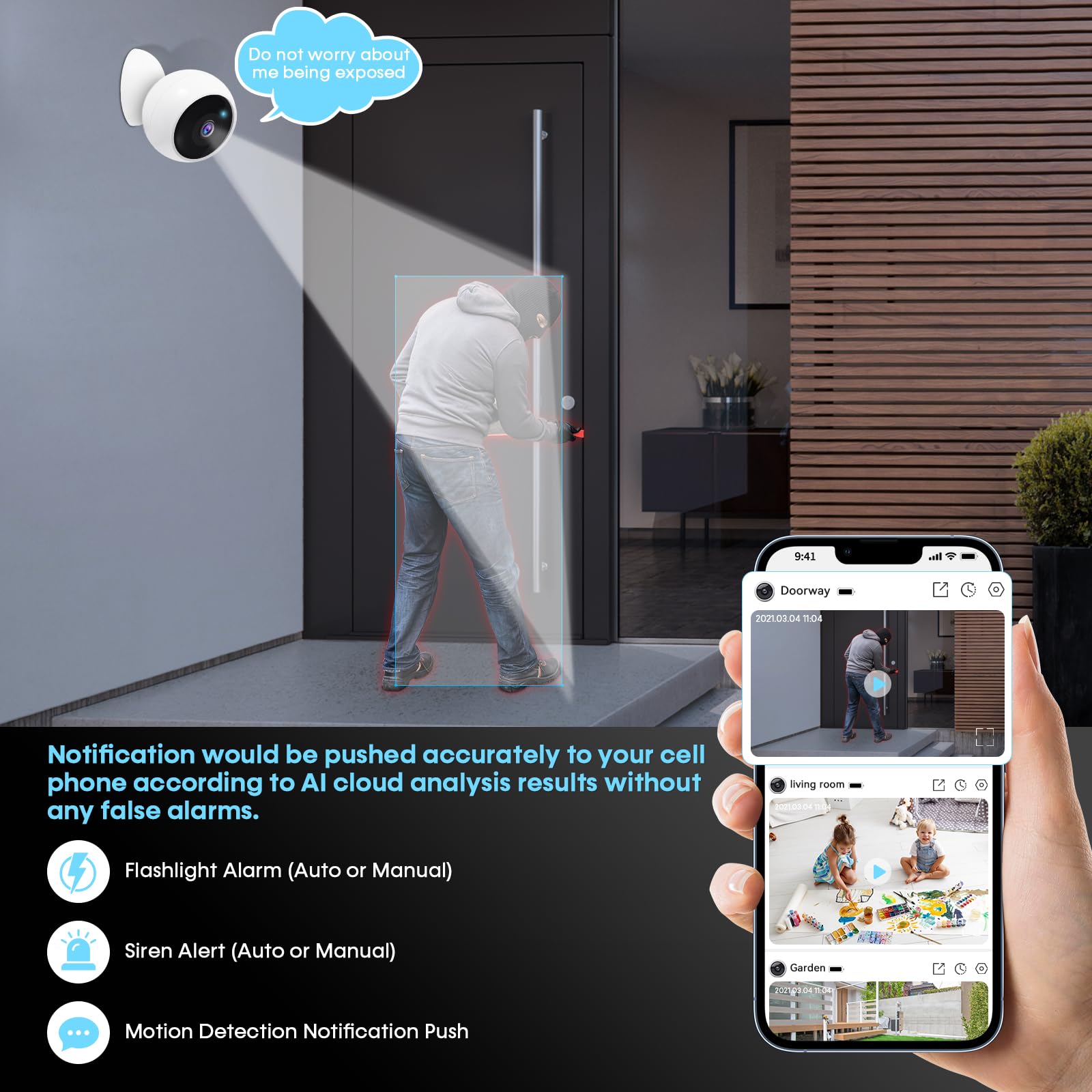 5MP 2K Magnetic Battery Securi - Home Security Ai 评论和价格