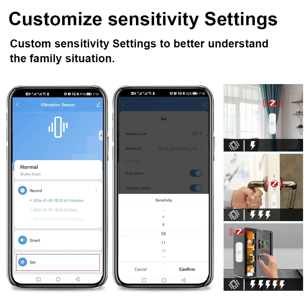 Smart ZigBee Vibration Sensor  - Home Security Monitor 评论和价格