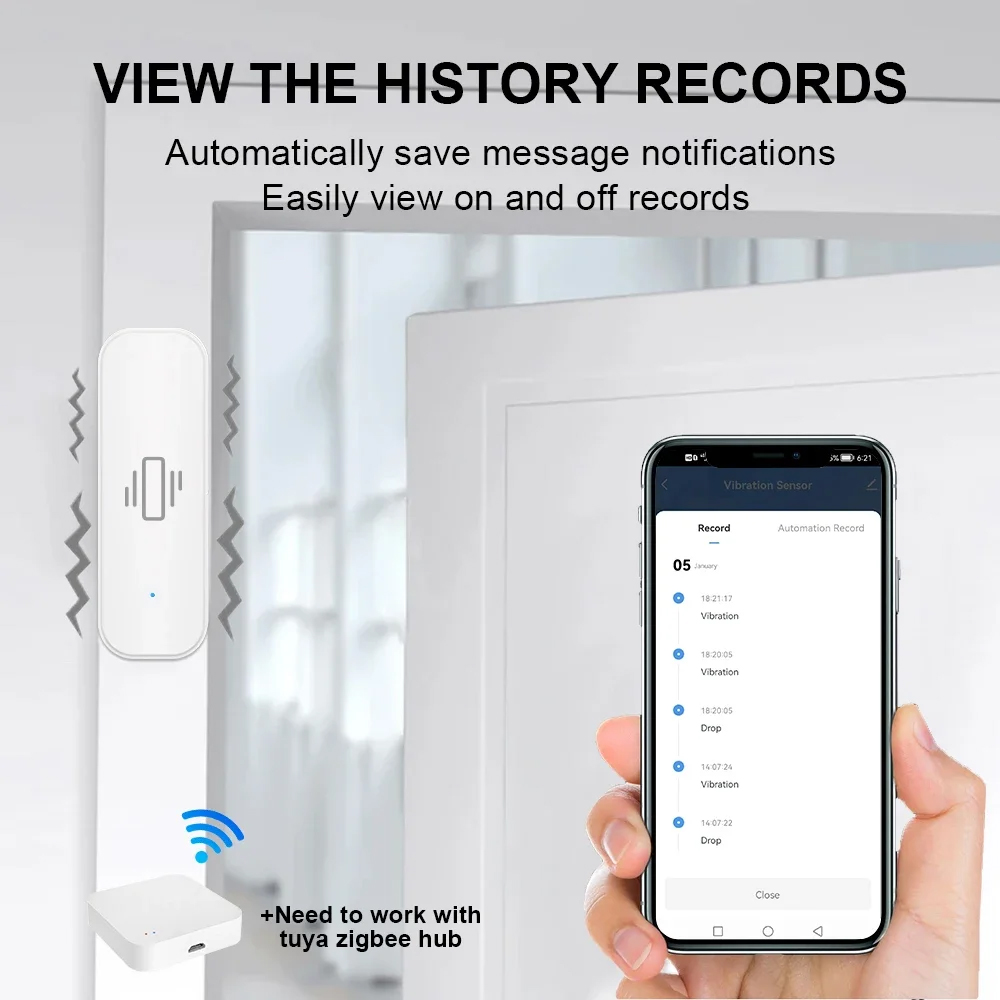 Smart ZigBee Vibration Sensor  - Home Security Monitor 评论和价格