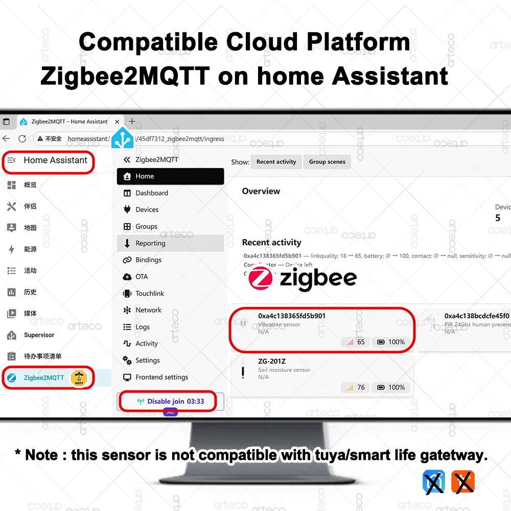 Smart ZigBee 3.0 Vibration Sen - Home Security Monitor 评论和价格