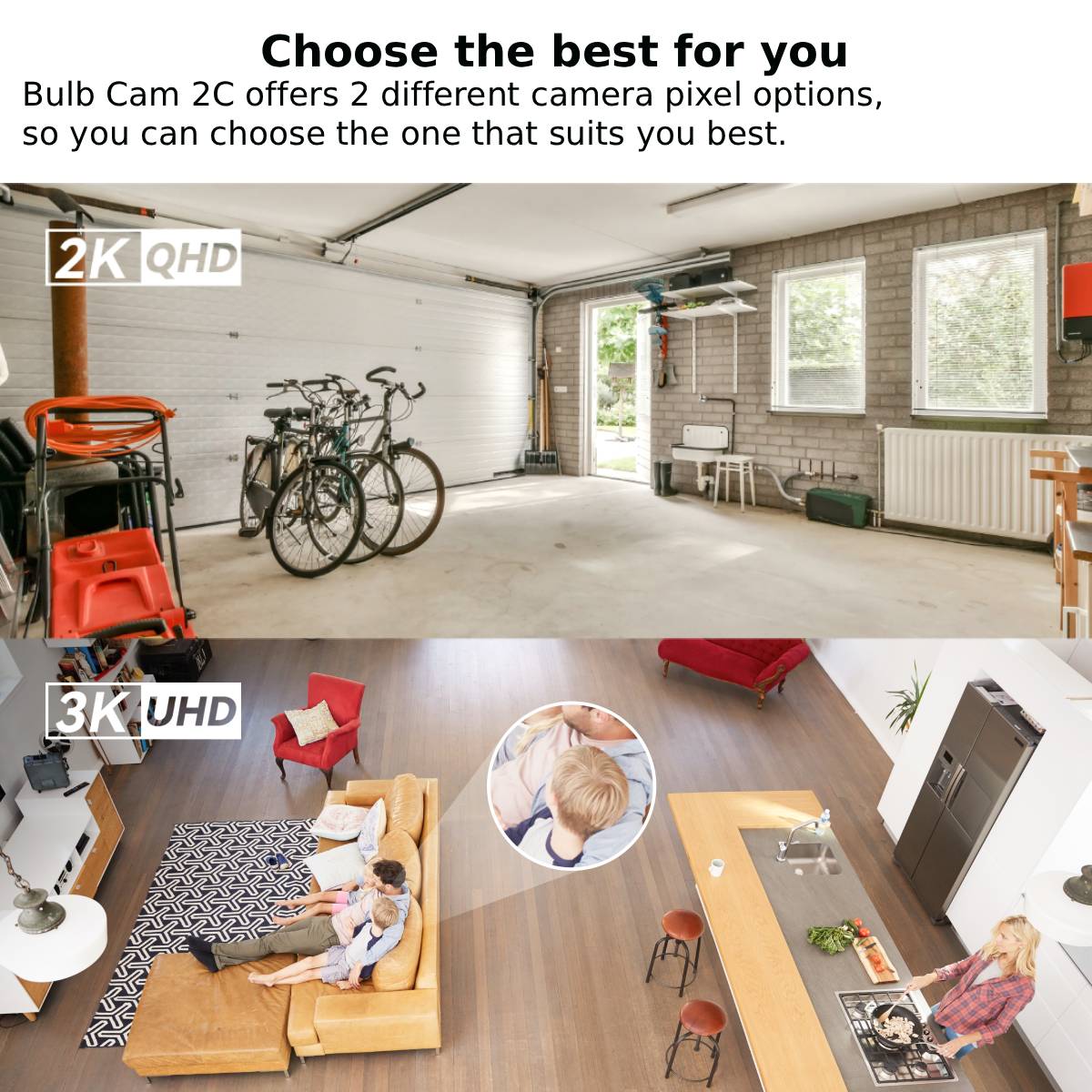 IMOU Bulb Cam 2C 3MP/5MP 2K/3K - Home Security Ai 评论和价格