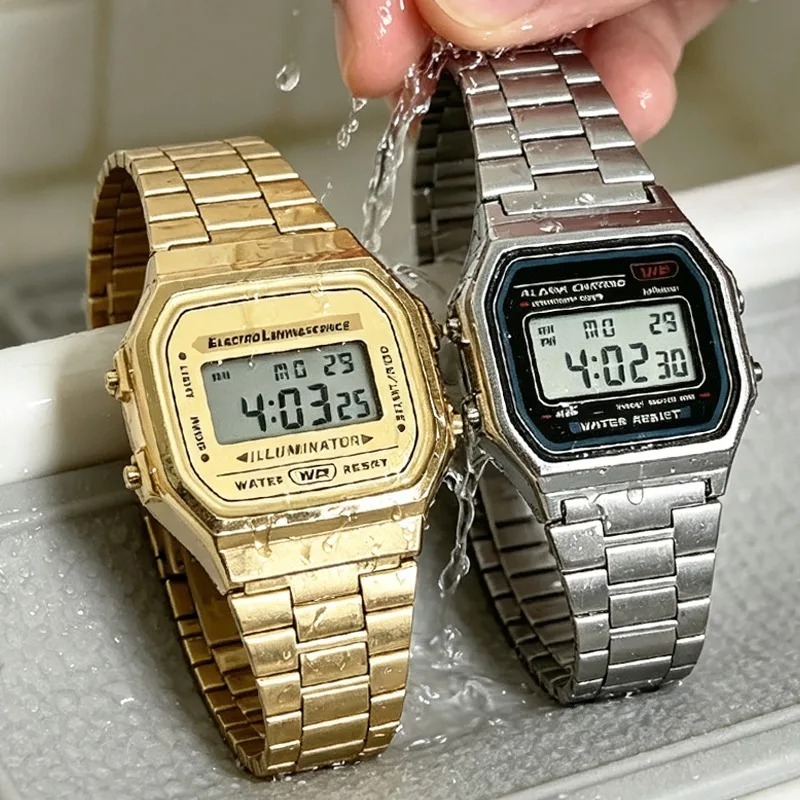Luxury F91W Steel Band Watches - Home Security Electronics 评论和价格