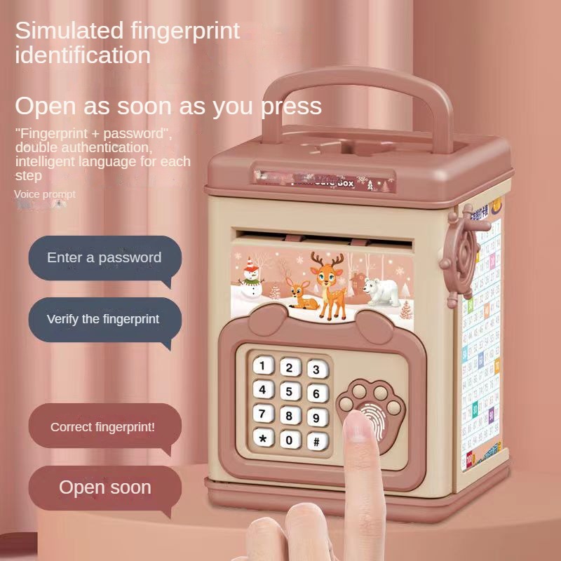 Money Box with Fingerprint Pig - Home Security Electronics 评论和价格