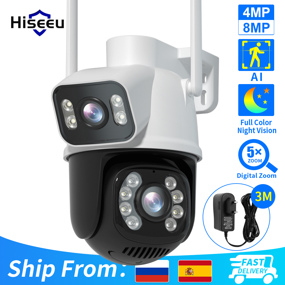 Hiseeu 4K 8MP PTZ Wifi IP Came - Home Security Camera Xiaomi 评论和价格