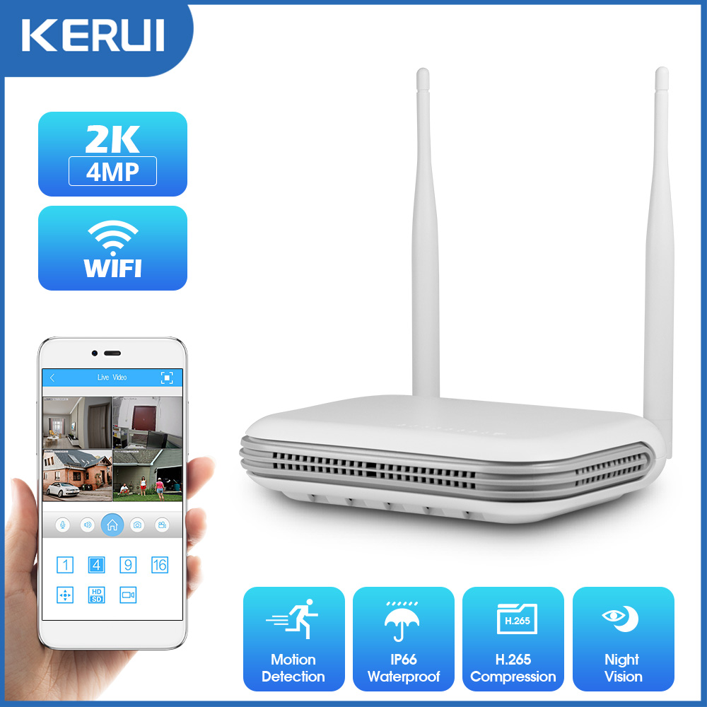 KERUI 2K 3K 4MP 8CH NVR WIFI O - Home Security Monitor 评论和价格