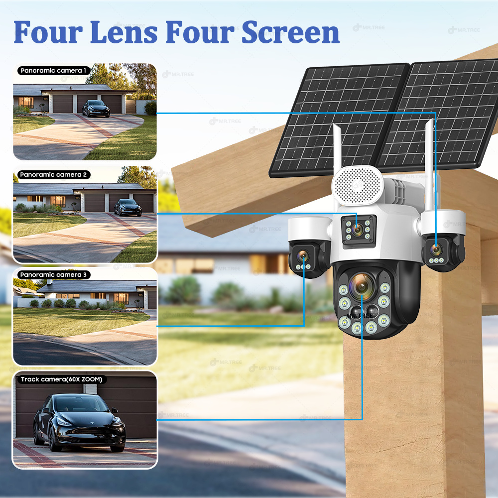 AOV Four Lens Outdoor Surveill - Home Security Diy 评论和价格