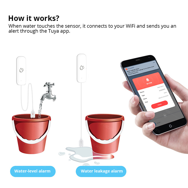 Tuya WiFi Water Leakage Alarm  - Home Security Monitor 评论和价格