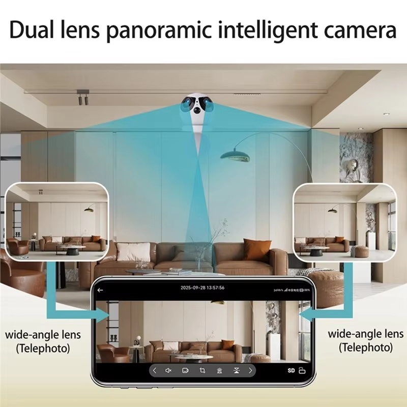 HD Dual Lens CCTV IP Camera Kn - Home Security Ai 评论和价格
