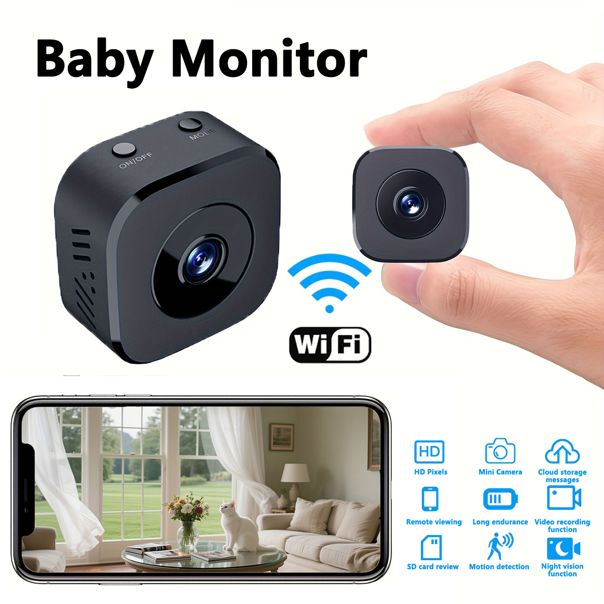 1080P HD Mini WiFi Camera Indo - Home Security Camera 评论和价格