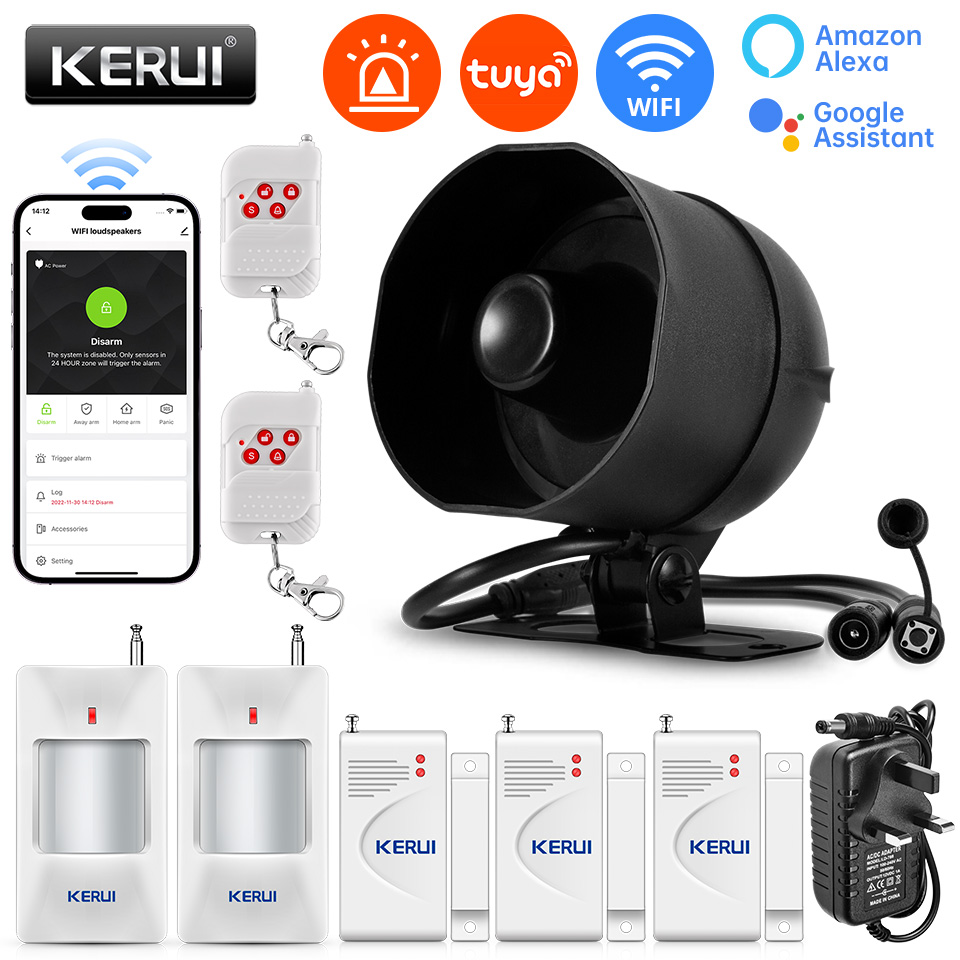KERUI 120db Siren Alarm System - Home Security Diy 评论和价格