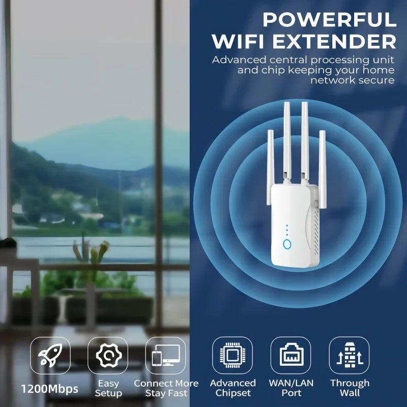 Dual Band WiFi Repeater 1200Mb - Home Security And Internet 评论和价格