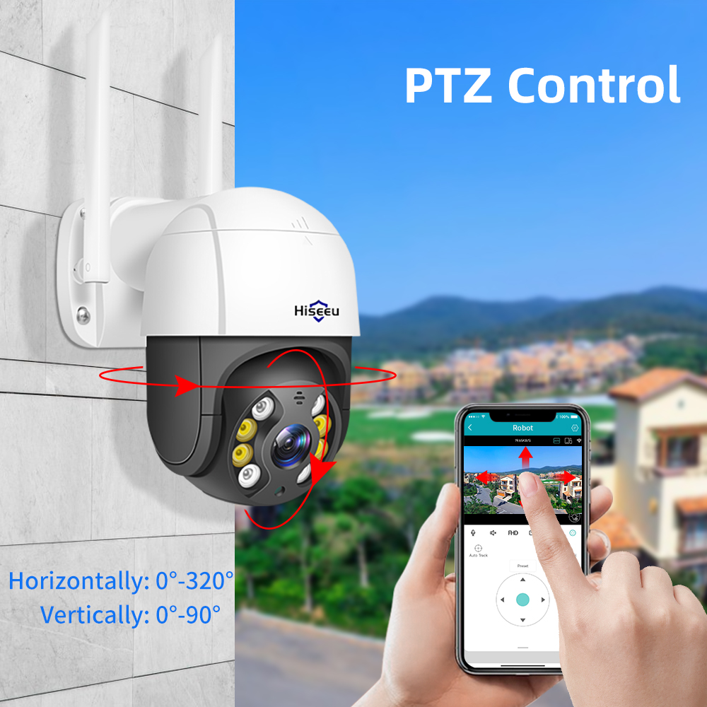 Hiseeu 4K 8MP Smart Wifi PTZ C - Home Security Ai 评论和价格