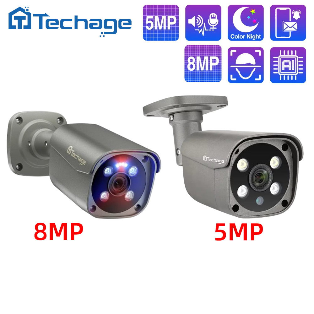 Techage 8MP 5MP 4MP POE Camera - Home Security Ai 评论和价格