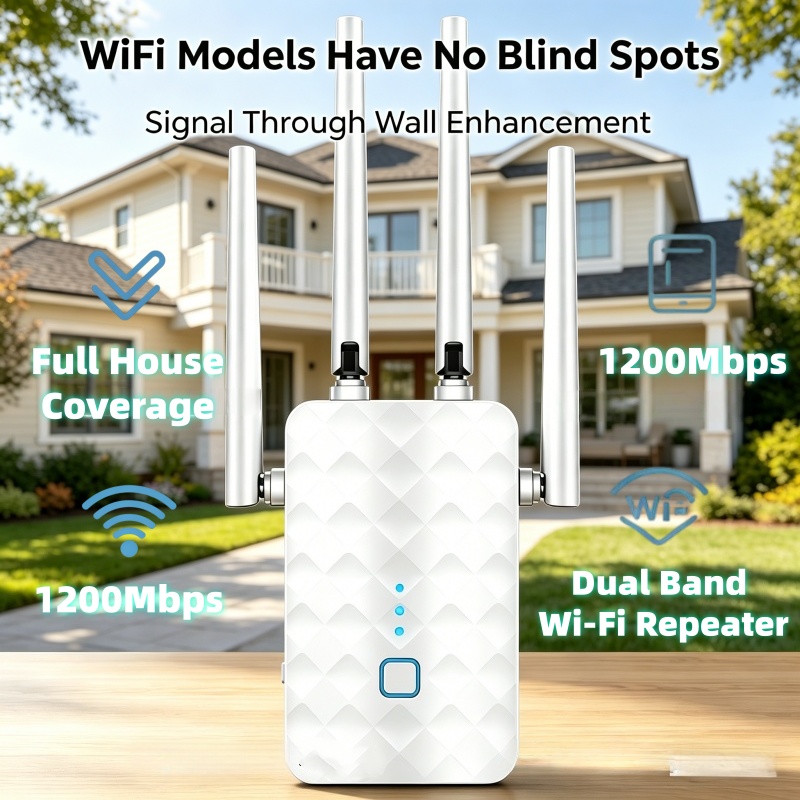 1200Mbps WiFi Repeater Wireles - Home Security And Internet 评论和价格