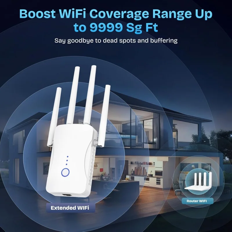 2.4G/5GHz Dual Band WiFi Repea - Home Security And Internet 评论和价格