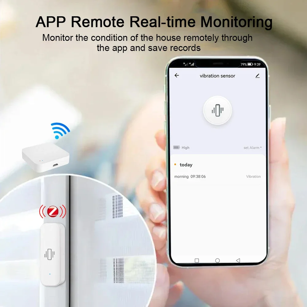 Tuya WiFi/Zigbee Smart Vibrati - Home Security Monitor 评论和价格