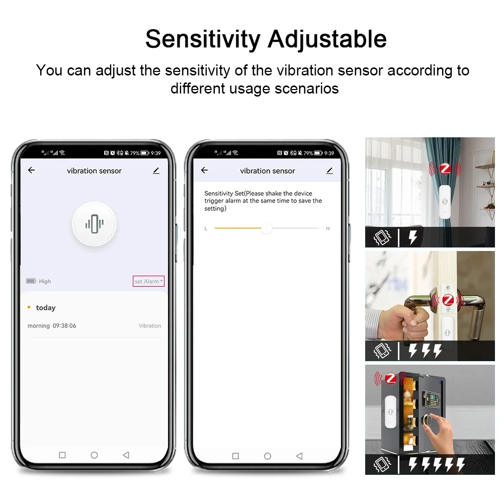 Tuya WiFi/Zigbee Smart Vibrati - Home Security Monitor 评论和价格